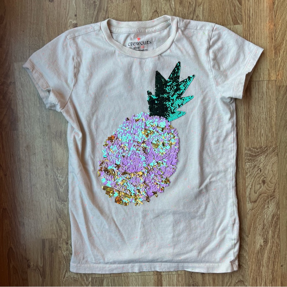 Crewcuts Pineapple Shirt Sequins Size 12